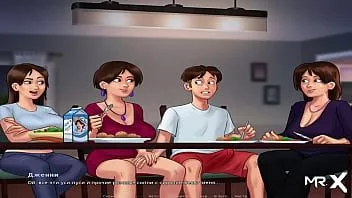 Riproduci Summertimesaga - due maturi giocano con maniglie sotto il tavolo e2 # 64
